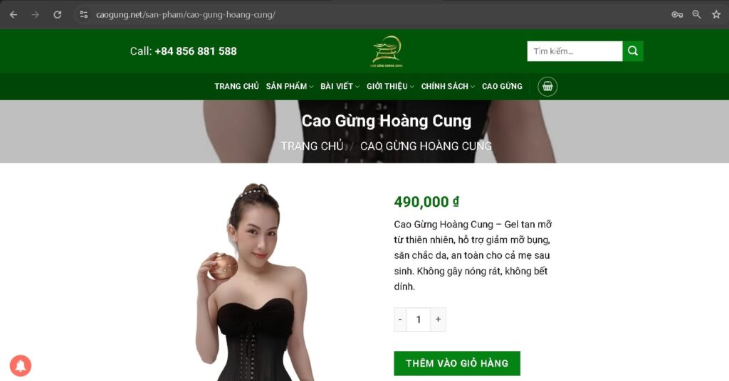 Hướng dẫn mua hàng cao gừng