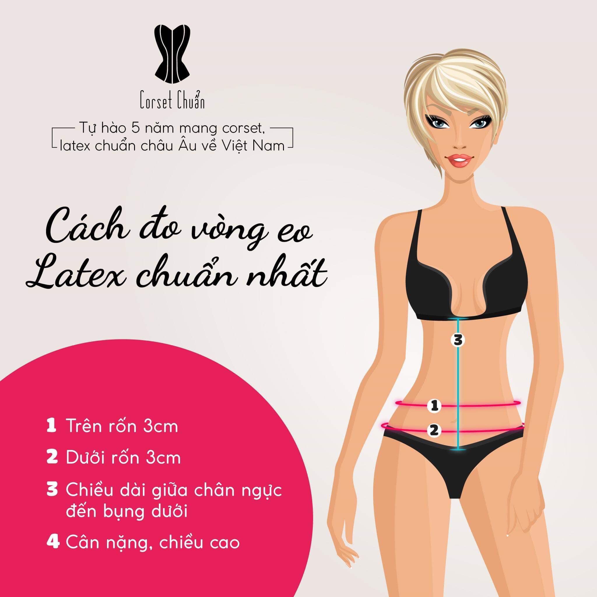 Cách đo vòng eo Latex Chuẩn Nhất